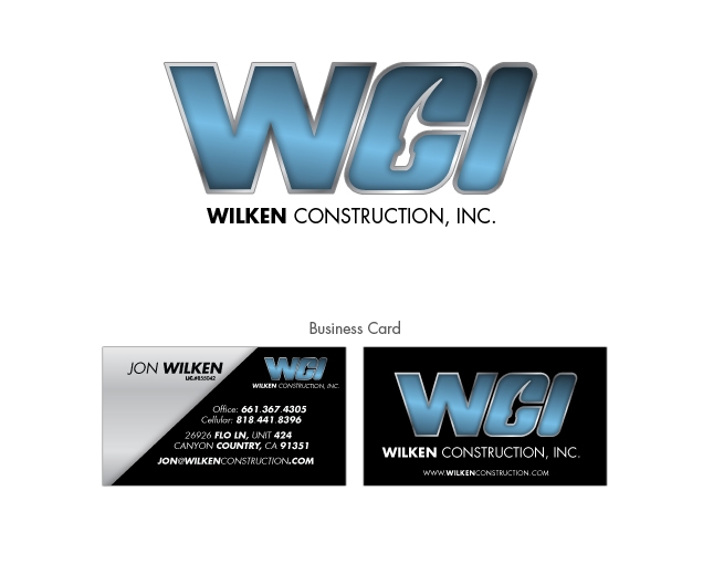 Wilken Construction, Inc. business card, front and back