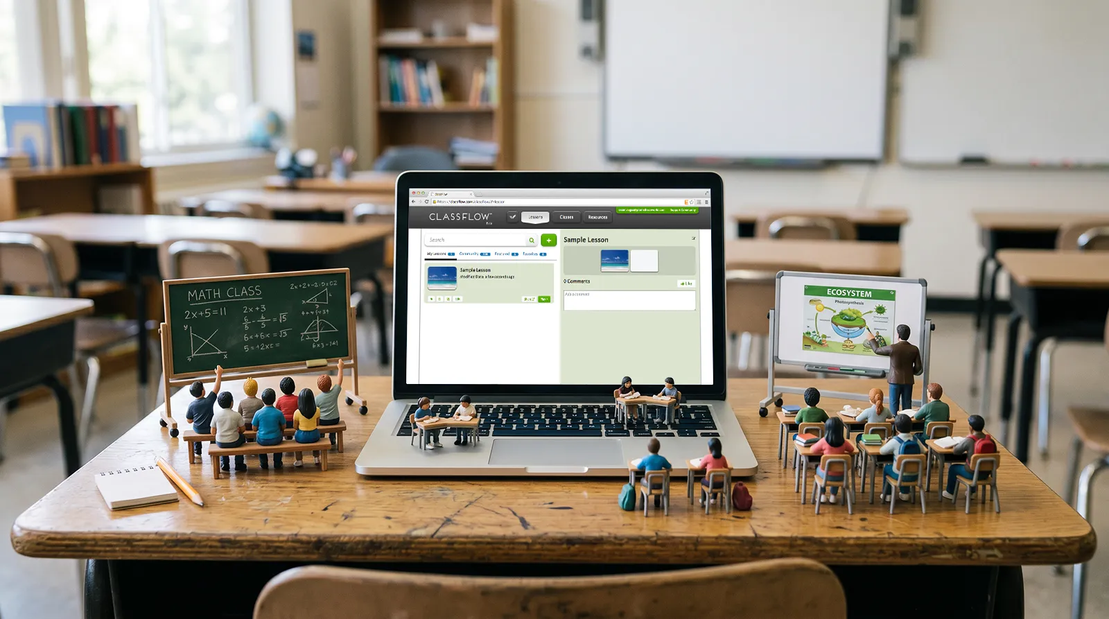 Cloud-based classroom lesson delivery software